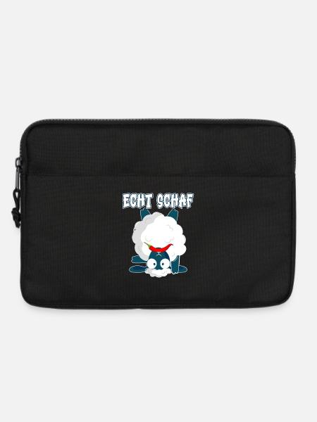 Echt Schaf Peperoni lustig Schäfer Bauernhof - Laptoptasche 13" - Schwarz