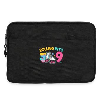 9. Geburtstag Rollschuh - Laptoptasche 13" - Schwarz - Vorne
