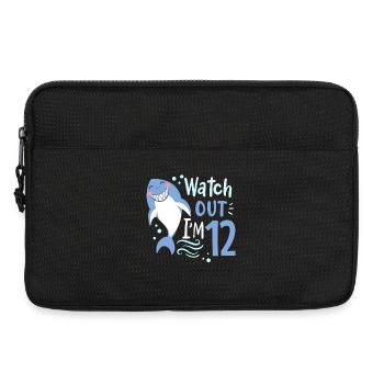 12. Geburtstag ich bin 12 Hai - Laptoptasche 13" - Schwarz - Vorne