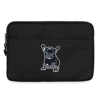 Bully - Schwarze Französische Bulldogge - Welpe - Laptoptasche 13" - Schwarz - Vorne