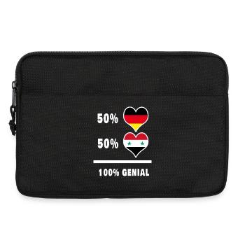 Deutschland und Syrien 100% Genial / Geschenk - Laptoptasche 13" - Schwarz - Vorne