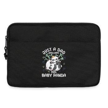 Cute Dad Panda Baby Panda Jast a Dad Who Loves - Laptop bag 13" - black - Front