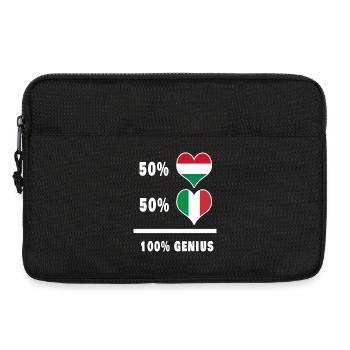 Italien und Ungarn genial / Geschenk - Laptoptasche 13" - Schwarz - Vorne