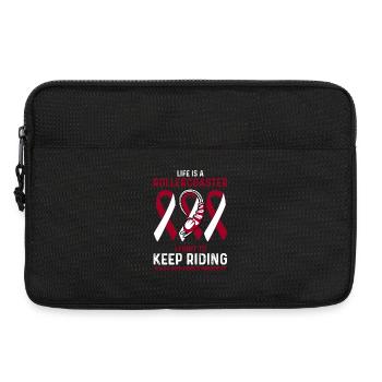 Head and Neck Cancer Burgundy White Rollercoaster - Laptop bag 13" - black - Front