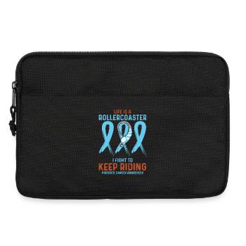 Prostate Cancer Awareness Light Blue Rollercoaster - Laptop bag 13" - black - Front