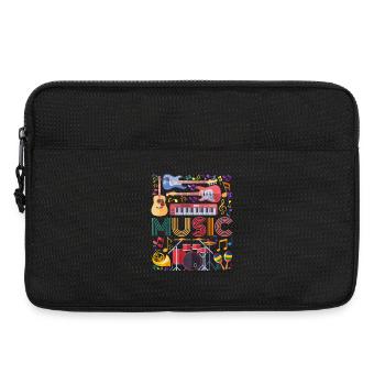 Music Instrument Collage Art - Laptoptasche 13" - Schwarz - Vorne