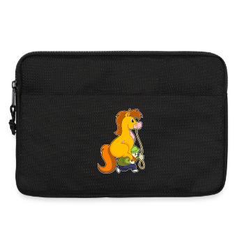 Junge Pferd - Laptoptasche 13" - Schwarz - Vorne