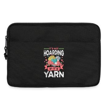 Stricken Wolle Garn Wollvorrat Häkeln - Laptoptasche 13" - Schwarz - Vorne