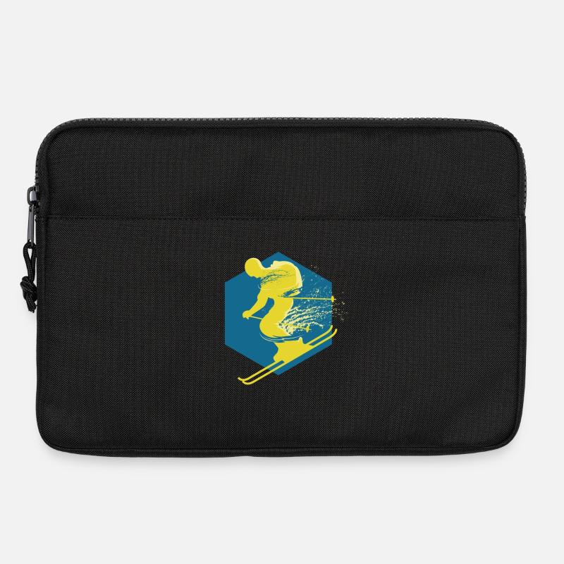 Skifahrer - Laptoptasche 13" - Schwarz