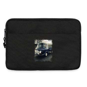Barkas Flatbed GDR Transporter | Vintage - Laptop bag 13" - black - Front