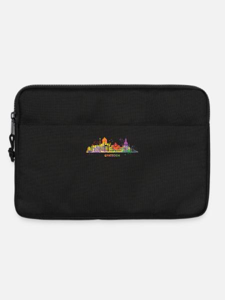 Dresden Skyline Bunt Dresdener Frauenkirche - Laptoptasche 13" - Schwarz