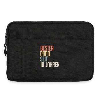 Papa seit 10 Jahren - Laptoptasche 13" - Schwarz - Vorne