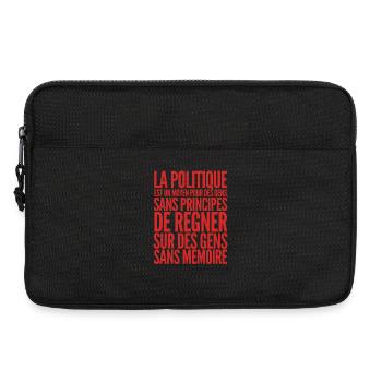 Citation Politique Voltaire - Humour noir - Sacoche pour ordinateur portable 13 pouces - noir - Devant
