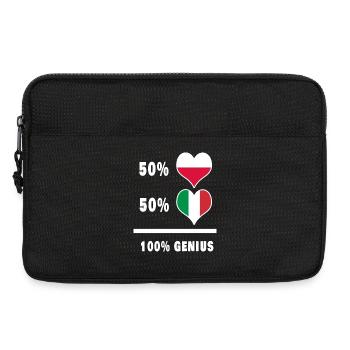 Génie de l'Italie et de la Pologne - Sacoche pour ordinateur portable 13 pouces - noir - Devant