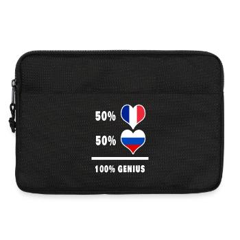 La France et la Russie génie / présent - Sacoche pour ordinateur portable 13 pouces - noir - Devant