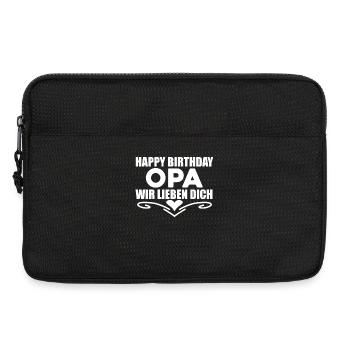 Happy Birthday Opa - Laptoptasche 13" - Schwarz - Vorne