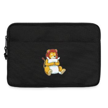 Oreiller de couchage Lion - Sacoche pour ordinateur portable 13 pouces - noir - Devant