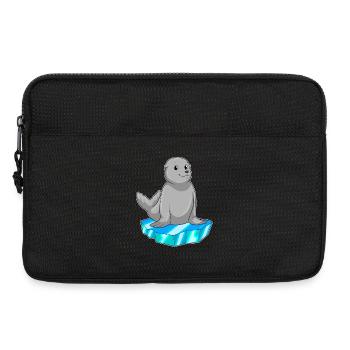 Seehund Eisscholle - Laptoptasche 13" - Schwarz - Vorne