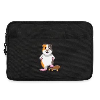 Meerschweinchen Skater Skateboard - Laptoptasche 13" - Schwarz - Vorne