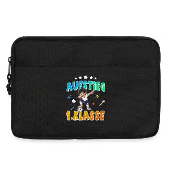 Aufstieg 1. Klasse Einschulung Fußball Dabbing - Laptoptasche 13" - Schwarz - Vorne