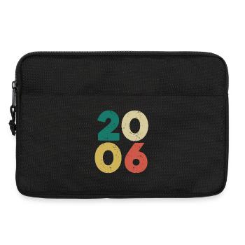 2006 - Jahrgang 2006 Retro Vintage - Laptoptasche 13" - Schwarz - Vorne