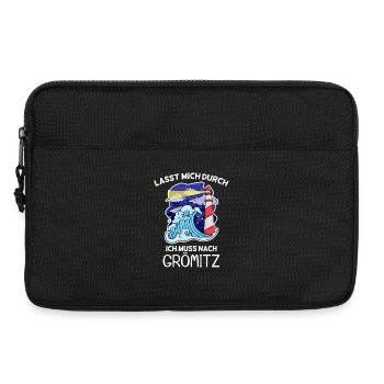 Grömitz Spruch - Laptoptasche 13" - Schwarz - Vorne
