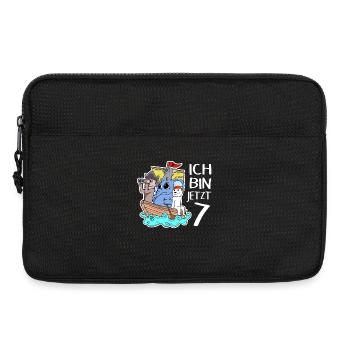 Geburtstag 7 Jahre Piraten Geschenk - Laptoptasche 13" - Schwarz - Vorne