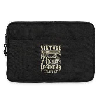 76. Geburtstag Vintage Legendär - Laptoptasche 13" - Schwarz - Vorne