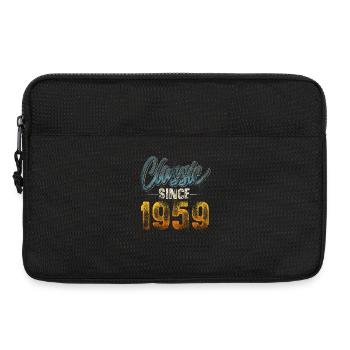 1959 Year of birth Birthday Year of construction Vintage - Laptop bag 13" - black - Front