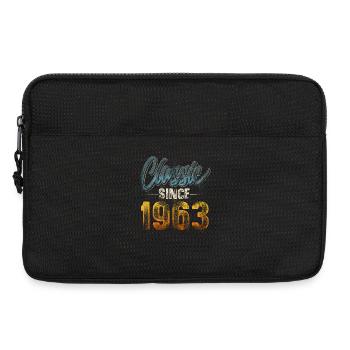 1963 Année de naissance Anniversaire Année de construction Millésime - Sacoche pour ordinateur portable 13 pouces - noir - Devant
