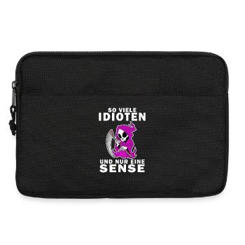 Sensenmann Dame - Laptoptasche 13" - Schwarz - Vorne