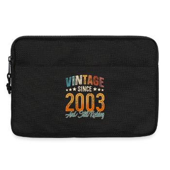 2003 Geburtsjahr Geburtstag Baujahr Vintage - Laptoptasche 13" - Schwarz - Vorne