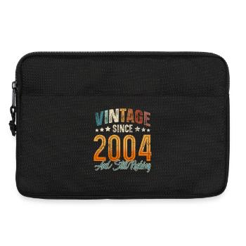 2004 Year of birth Birthday Year of construction Vintage - Laptop bag 13" - black - Front