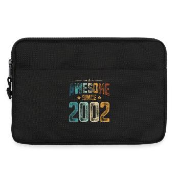 2002 Geboren Geburtstag Geburtsjahr - Laptoptasche 13" - Schwarz - Vorne