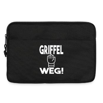 Schwäbisch Schwaben Griffel weg - Laptoptasche 13" - Schwarz - Vorne