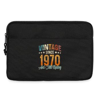 1970 Année de naissance Anniversaire Année de construction Millésime - Sacoche pour ordinateur portable 13 pouces - noir - Devant