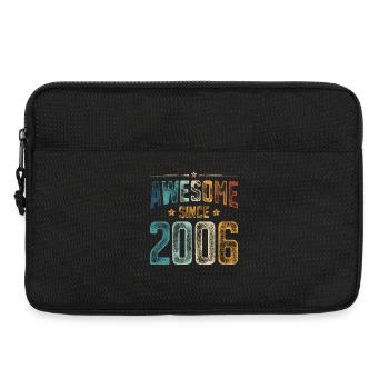 2006 Born 18th birthday Year of birth - Laptop bag 13" - black - Front