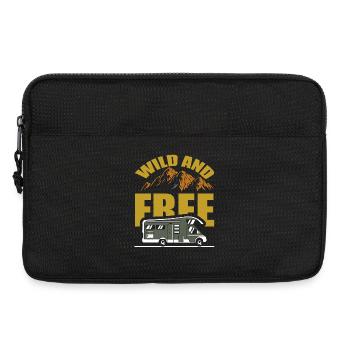 Aventure sauvage et libre en camping-car - Sacoche pour ordinateur portable 13 pouces - noir - Devant