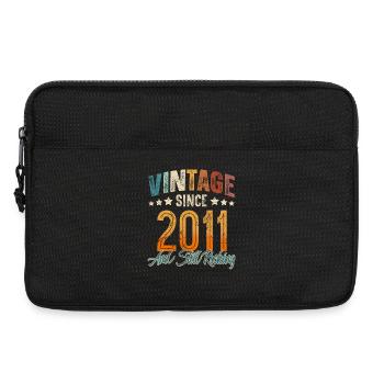 2011 Geburtsjahr Geburtstag Baujahr Vintage - Laptoptasche 13" - Schwarz - Vorne