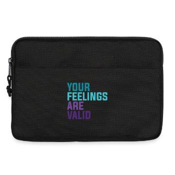 Your Feelings Are Valid - Laptop bag 13" - black - Front