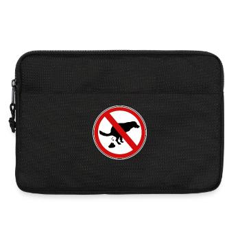 Dogs shit prohibition sign - Laptop bag 13" - black - Front
