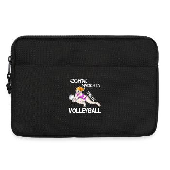 Volleyball Girl Geschenk - Laptoptasche 13" - Schwarz - Vorne