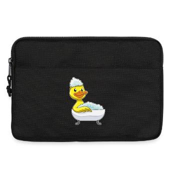 Duck Bathing Bathtub - Laptop bag 13" - black - Front