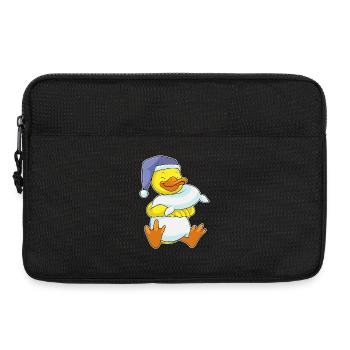 Ente Schlafen Kissen - Laptoptasche 13" - Schwarz - Vorne