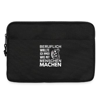 Sensenmann lustiger Spruch - Laptoptasche 13" - Schwarz - Vorne