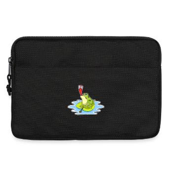 Lustiger Frosch  - Laptoptasche 13" - Schwarz - Vorne