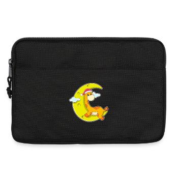 Giraffe Weihnachten Mond - Laptoptasche 13" - Schwarz - Vorne