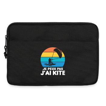 Je Peux Pas J'ai Kite Cadeau Humour - Sacoche pour ordinateur portable 13 pouces - noir - Devant