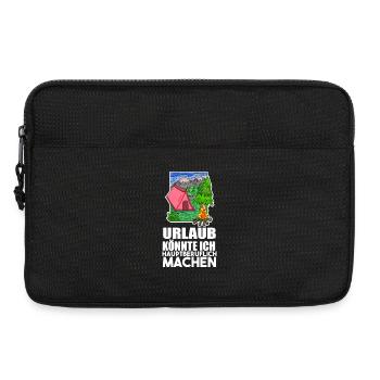 Urlaub Naturliebhaber Camping Zelt - Laptoptasche 13" - Schwarz - Vorne