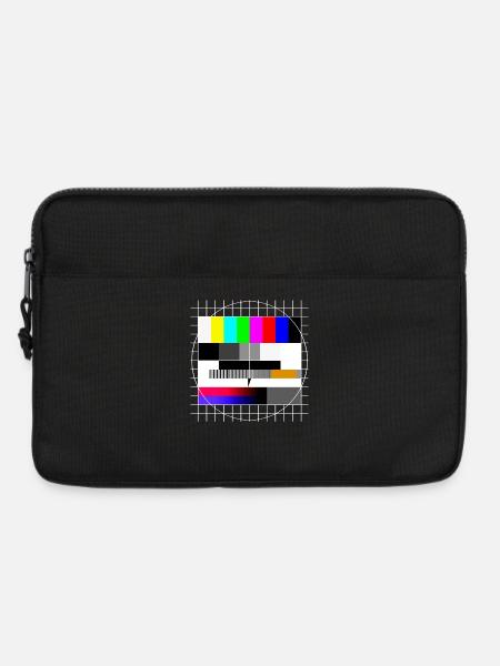Fernseher Testbild 90er Party 80er Jahre Retro 90s - Laptoptasche 13" - Schwarz